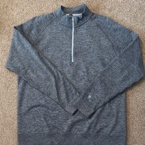 Men's Charcoal Zip-Up Sweater
